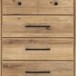 Ashley Makidern 5 Drawer Chest in Natural Brown, , large