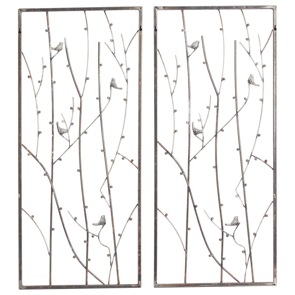 Maple and Jade 32&quot; x 14&quot; Wall Decor in Black, Brown and Gray &#40;Set of 2&#41;, , large