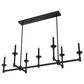 Hunter Briargrove 7-Light Linear Chandelier in Matte Black, , large
