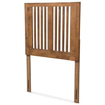 Baxton Studio Harena Twin Slat Headboard in Ash Walnut, , large