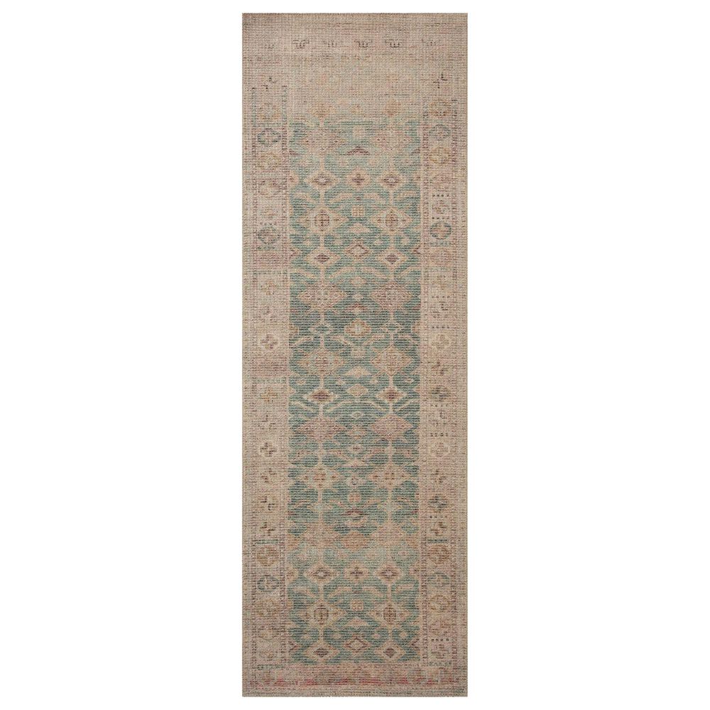 Angela Rose Aubrey 2"6" x 9"6" Aqua and Sand Runner, , large