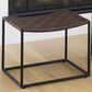 Mercana Clarissa Stool with Brown Leather Woven Seat in Black, , large