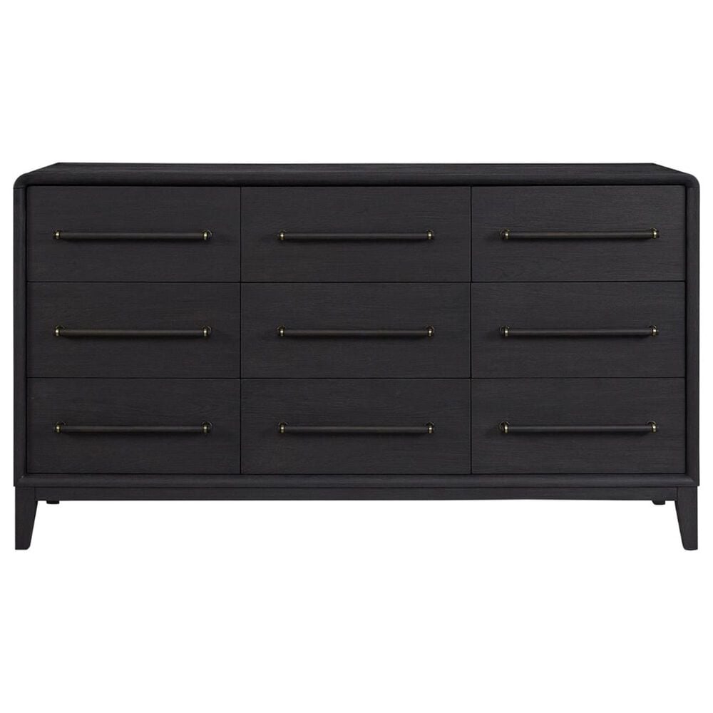 Sterling Timber Elure 5 Piece Queen Waterfall Panel Bedroom Set in Peppercorn, , large