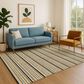 Dalyn Rug Company Soft Essentials Striped Honey 8" x 10" Indoor/Outdoor Area Rug, , large