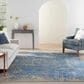 Nourison Luna 7"9" x 9"9" Dark Blue and Mocha Area Rug, , large