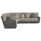 Catnapper Rendezvous 5-Piece Power Reclining Symmetrical Sectional in Slate and Fawn, , large