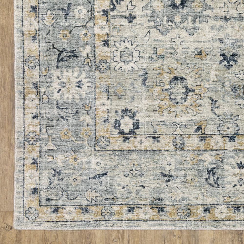 Oriental Weavers Windham WIN01 Ivory and Blue 9&#39; x 12&#39; Area Rug, , large