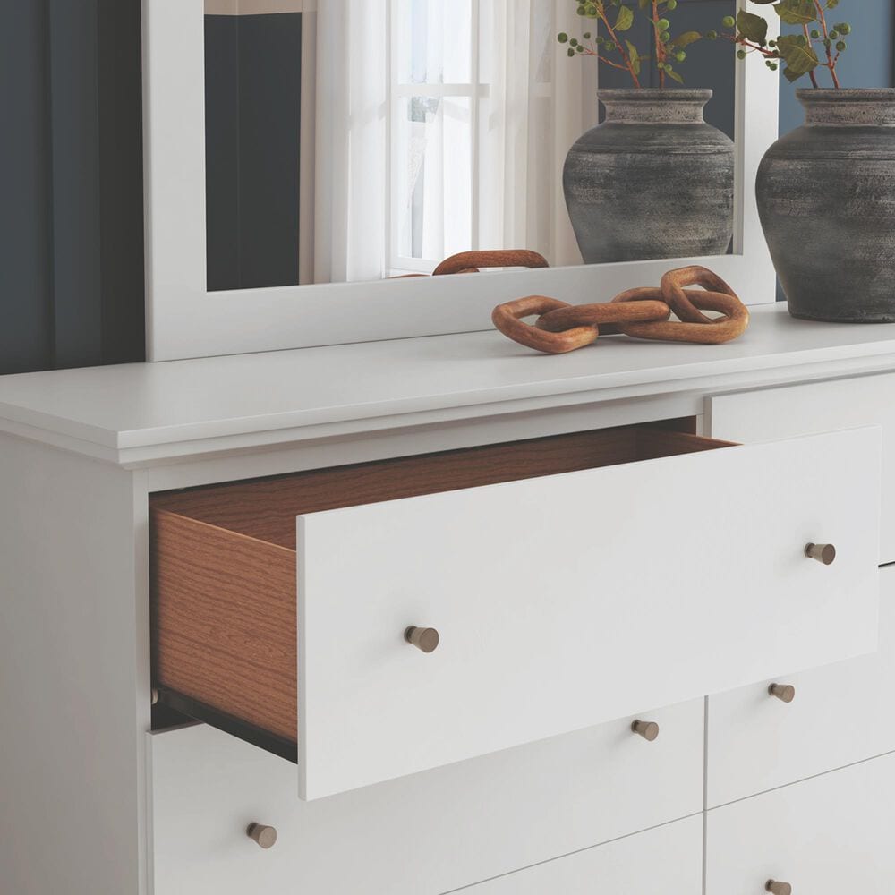 Ashley Bostwick Shoals 6-Drawer Dresser in White, , large