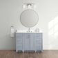 37B Lucerne 48" Single Bathroom Vanity in Soft Blue with Marble Top and Backsplash, , large