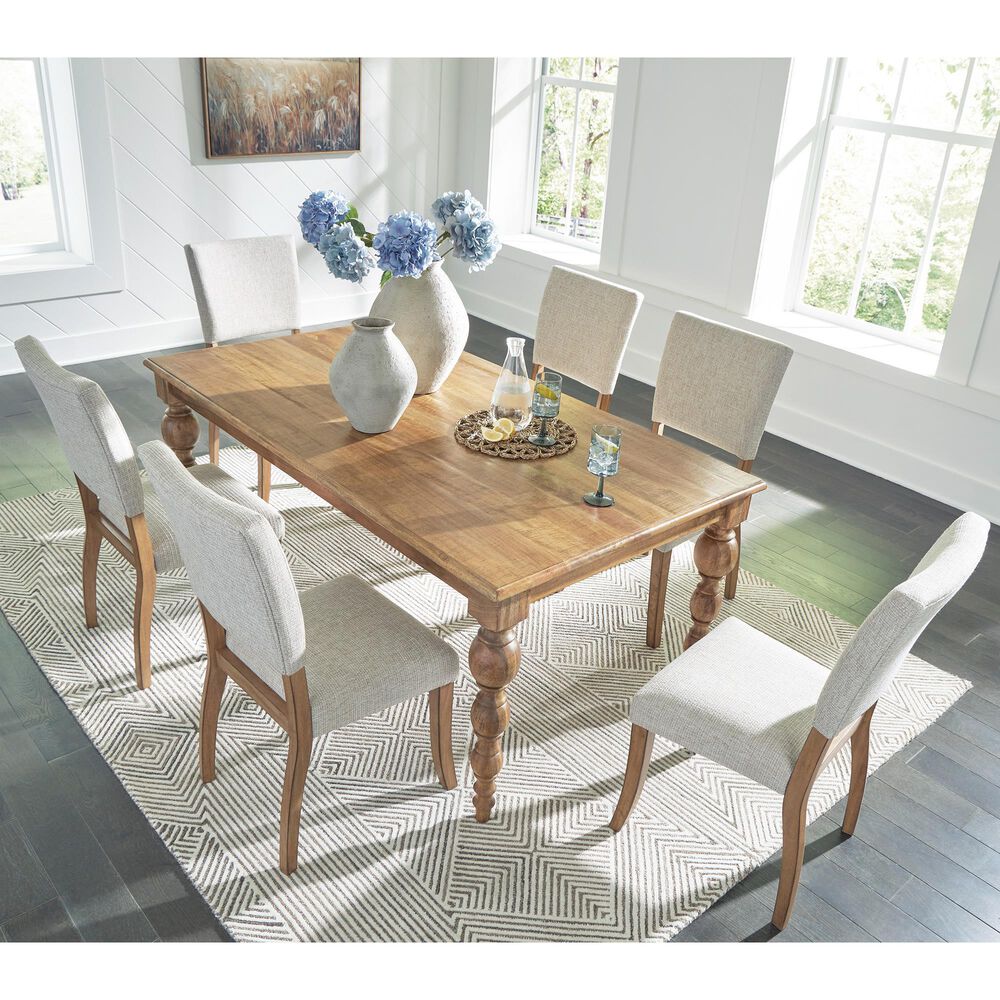 Ashley Rybergston Rectangular Dining Table in Light Brown - Table Only, , large