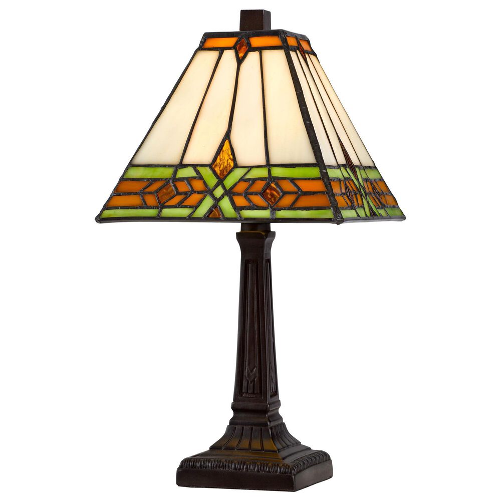 Cal Lighting 14" Tiffany Accent Lamp with Empire in Dark Bronze, , large