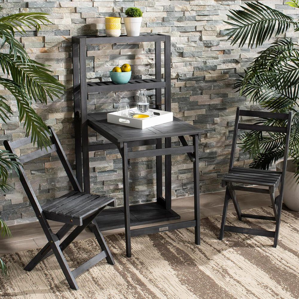 Safavieh Griffen Cabinet Bistro Set in Ash Grey, , large