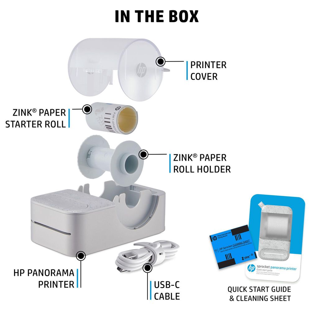 HP Sprocket Panorama Printer in Grey, , large