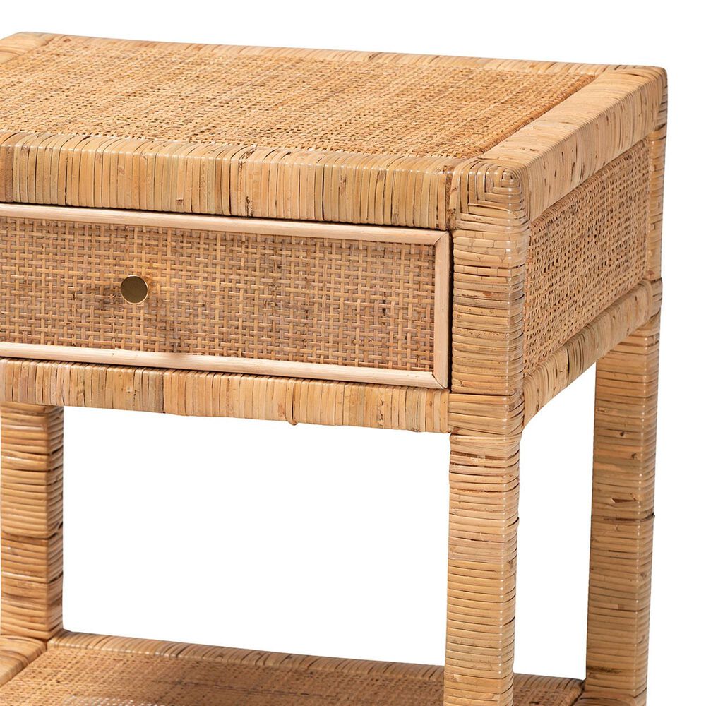 Baxton Studio Adelia 1-Drawer Nightstand in Natural Brown, , large
