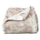 Timberlake Lavish Home Premium Faux Wolf Fur Blanket in Pearl White, , large