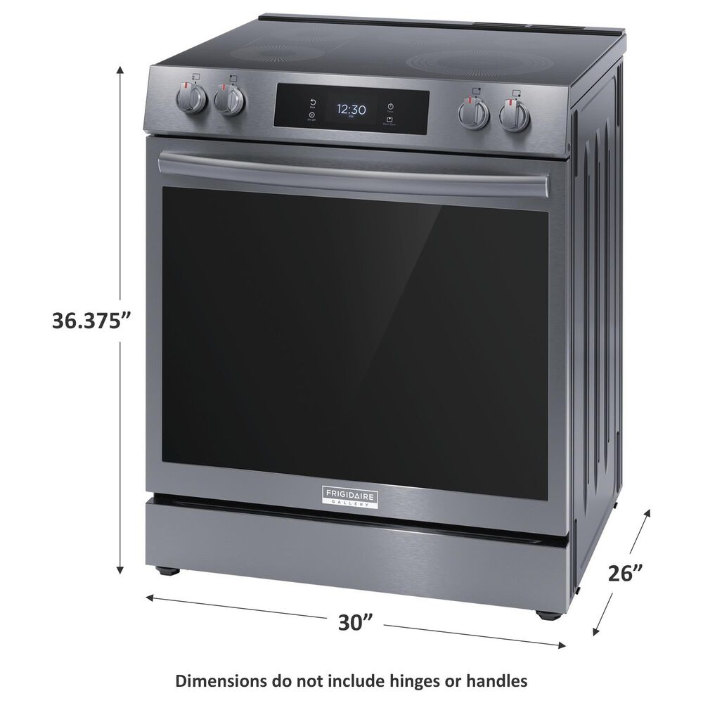 Frigidaire Gallery 30&quot; Front Control Electric Range with Total Convection in Black Stainless Steel, , large