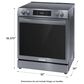 Frigidaire Gallery 30" Front Control Electric Range with Total Convection in Black Stainless Steel, , large