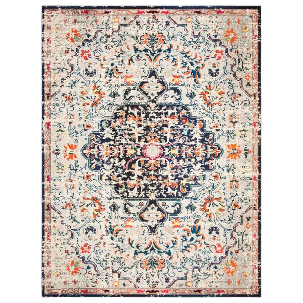 Safavieh Madison MAD447B 10" x 14" Beige and Black Area Rug, , large