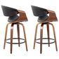 LumiSource Symphony 26" Counter Stool in Walnut and Black (Set of 2), , large
