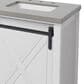 Lexora Home Marsyas 60" Double Bathroom Vanity in White with Grey Quartz Top and Rectangular Sinks, , large