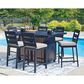 Ashley East Beach Barstool in Navy Blue (Set of 2), , large