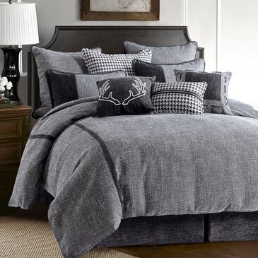HiEnd Accents Hamilton 4-Piece Queen Comforter Set in Charcoal Gray, , large