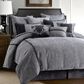 HiEnd Accents Hamilton 4-Piece Queen Comforter Set in Charcoal Gray, , large