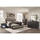 Millenium Rowanbeck Queen Upholstered Panel Bed in Black Finish, , large