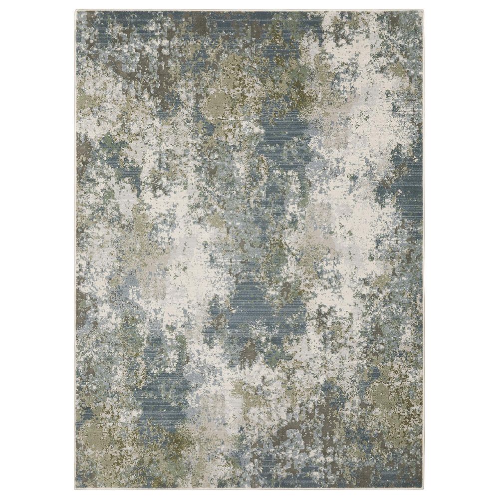 Oriental Weavers Caravan Blue Skies 3"3" x 5" Blue and Green Area Rug, , large