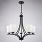 Vaxcel Lighting River Grove 5-Light Chandelier in Matte Black, , large