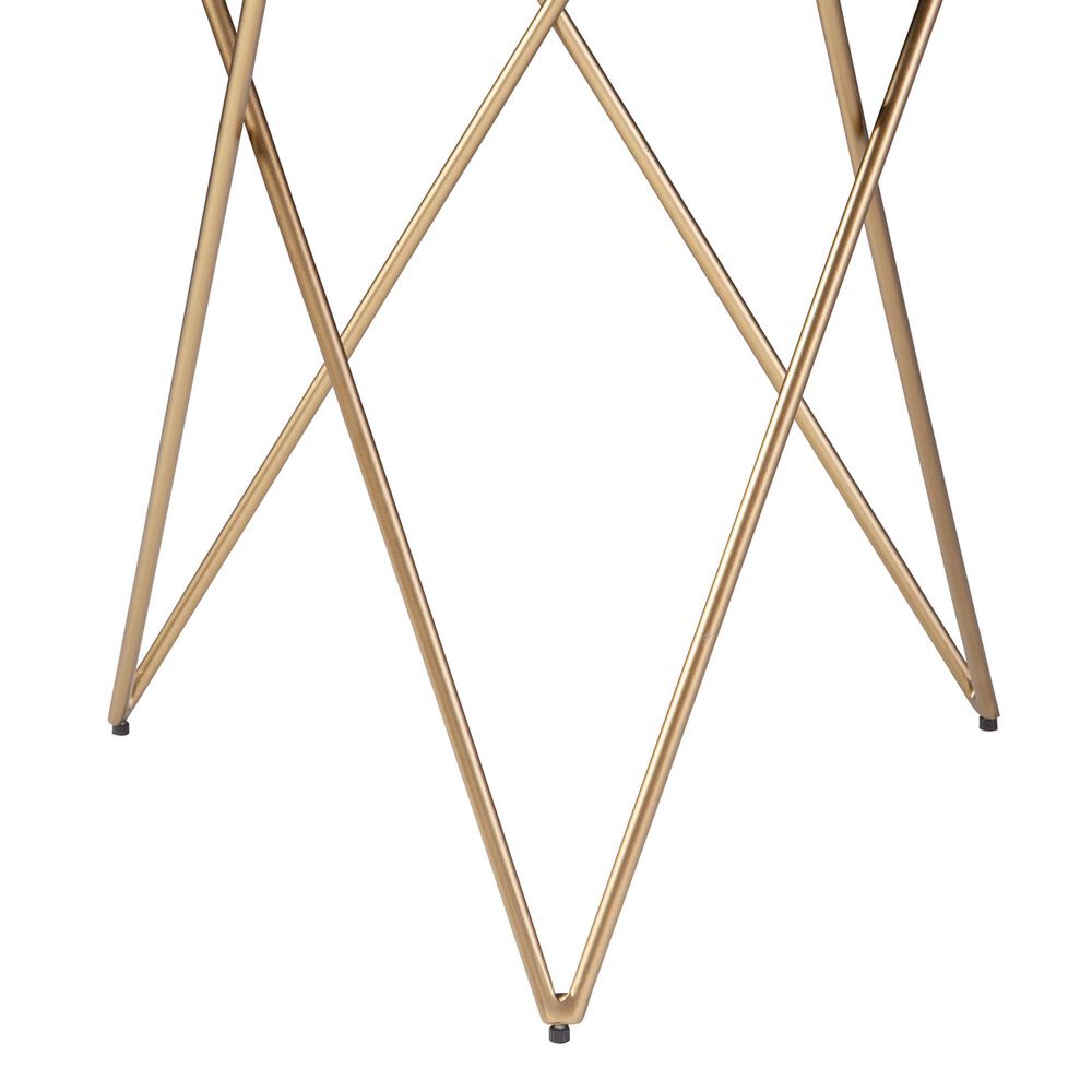 Ashley Engelton Accent Table in Antiqued Gold and Green, , large