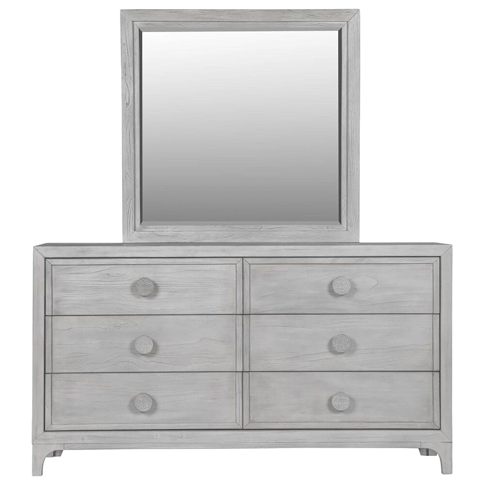 Urban Home Boho Chic 6 Drawer Dresser in Washed White, , large