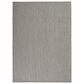 Nourison Courtyard Ivory and Charcoal 5" x 7" Indoor/Outdoor Area Rug, , large