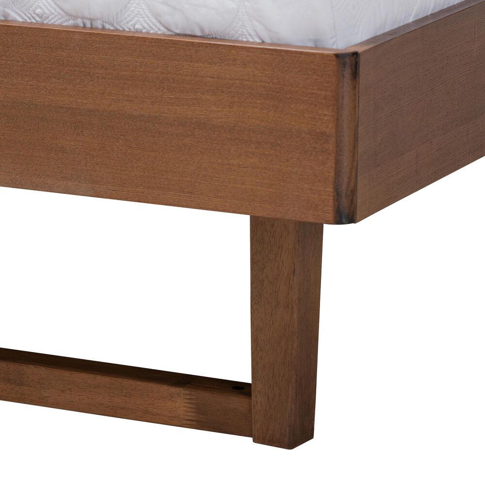 Baxton Studio Viviana King Platform Bed in Gray/Walnut, , large