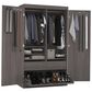 Bestar Pur Pullout Armoire In Bark Gray, , large