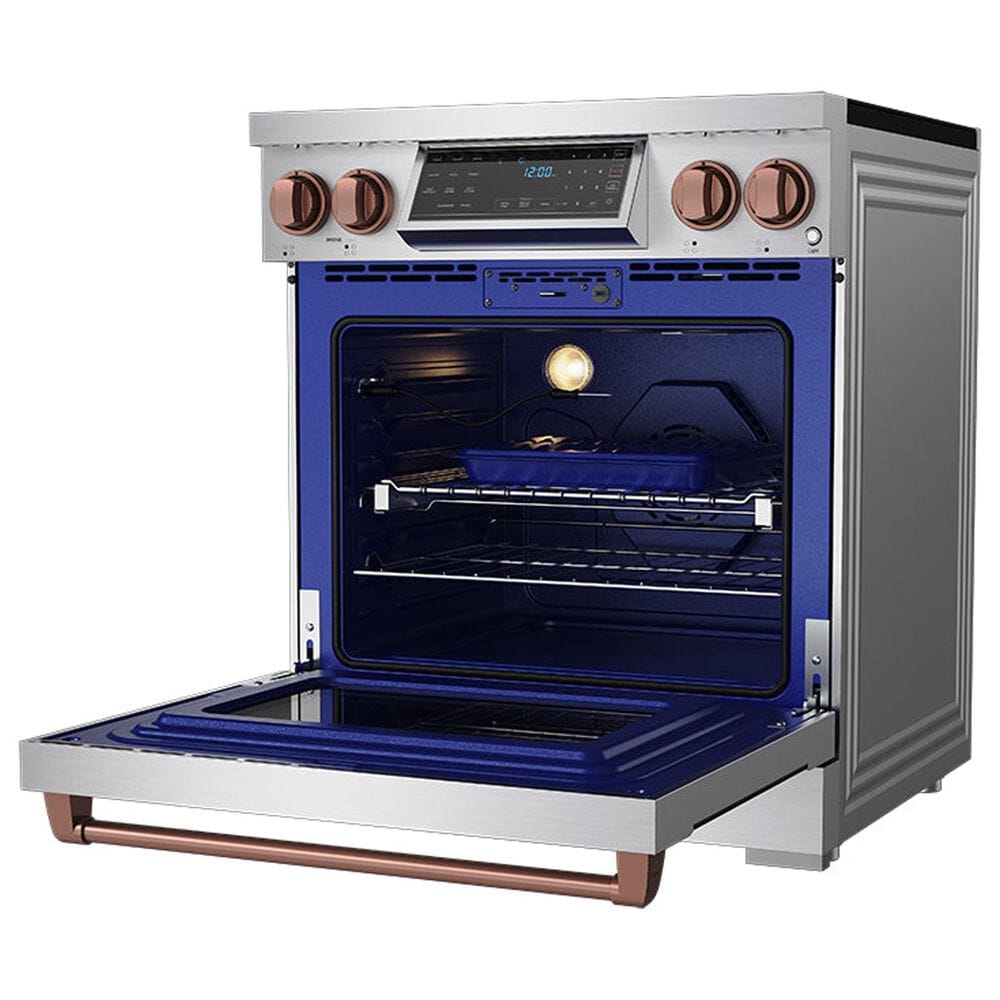 Thor Kitchen Gordon Ramsay 4.8 Cu. Ft. Professional Induction Range with Rose Gold Color Kit Assembly in Stainless Steel, , large