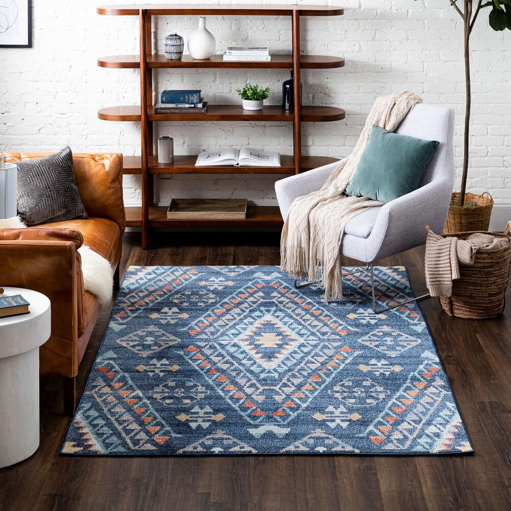 Mohawk Whimsy R1110 Blue 5'3" x 8' Area Rug, , large