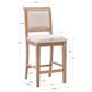Linon Home Decor Emmy 26" Counter Stool with Natural Cushion in Grey Wash, , large