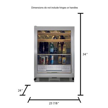Sub Zero 24" Built-in Undercounter Built-In Beverage Center with 5.7 cu. ft. Capacity (Panel Required), , large