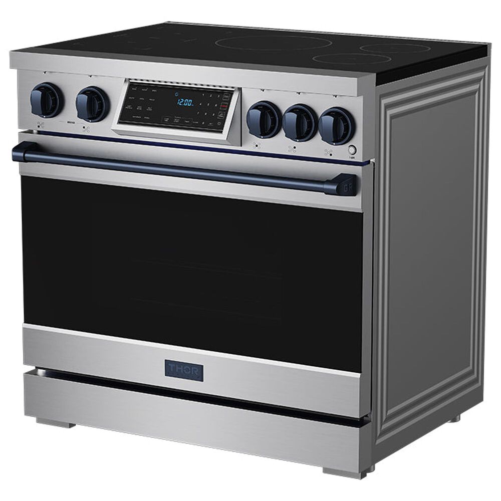 Thor Kitchen Gordon Ramsay 6 Cu. Ft. Professional Induction Range with Blue Handle Kit in Stainless Steel, , large