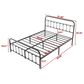 HOMLUX Queen Metal Bed Frame with Sturdy Slats in Black, , large