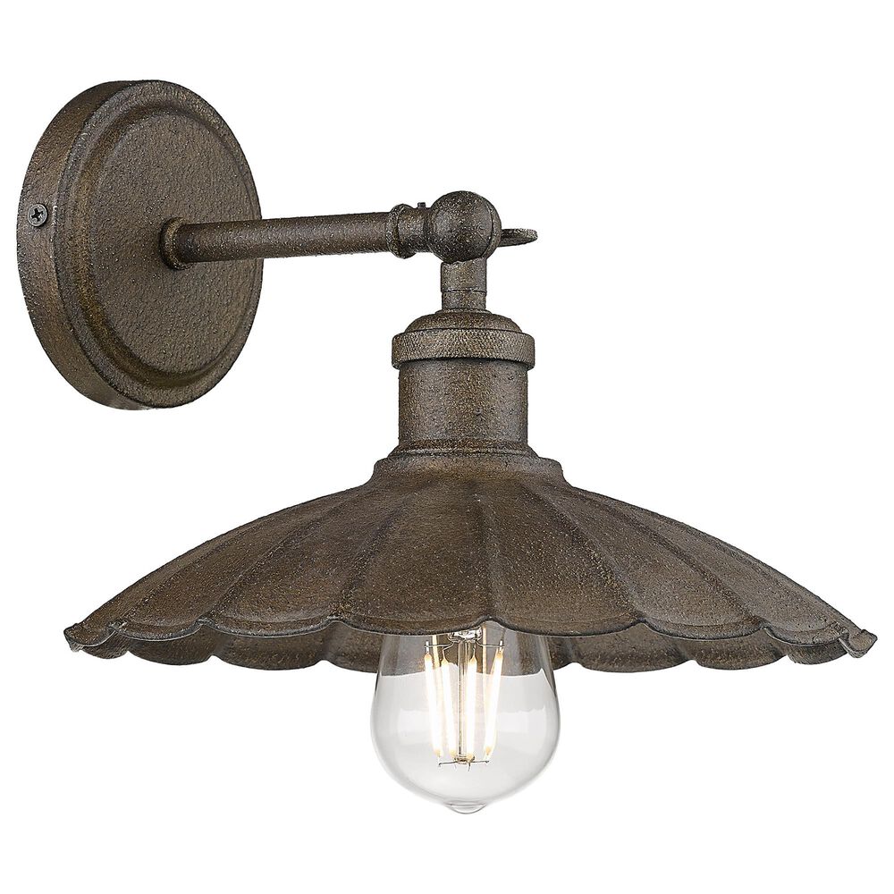 Golden Lighting Clemence 1-Light Wall Sconce in Dark Rust, , large