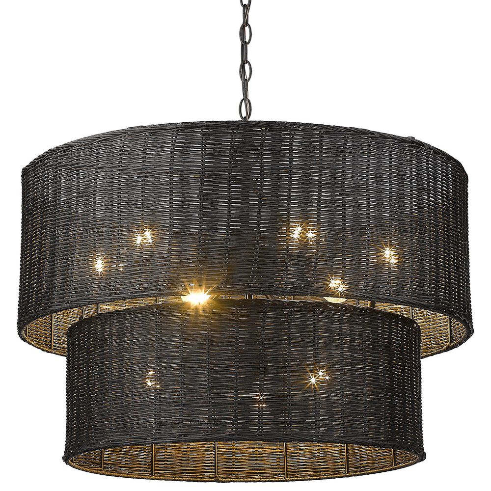 Golden Lighting Erma 9-Light Chandelier in Matte Black, , large