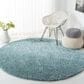 Safavieh August Shag 3" Round Aqua Area Rug, , large