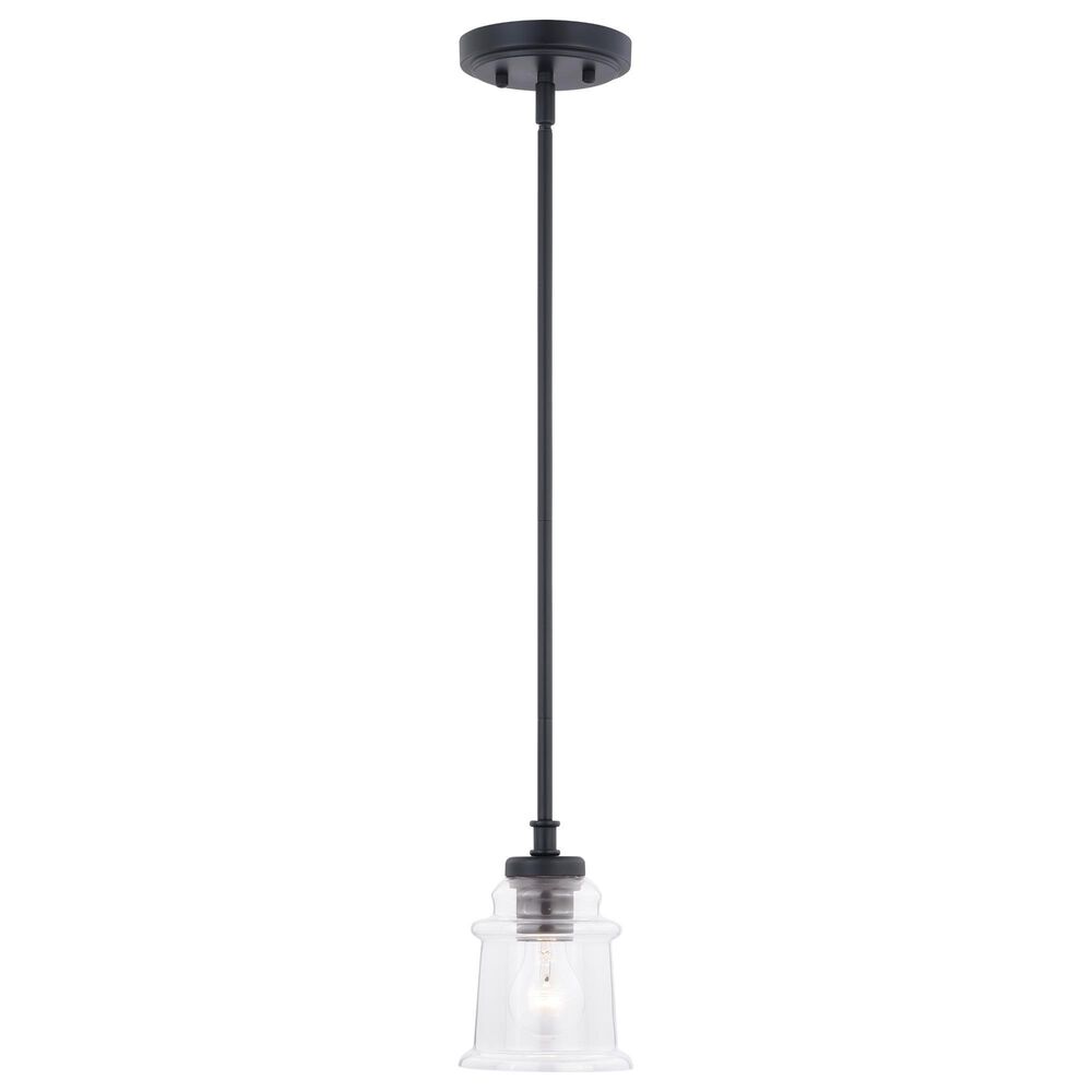 Vaxcel Toledo 1-Light Pendant in Matte Black, , large