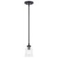 Vaxcel Toledo 1-Light Pendant in Matte Black, , large