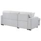 Global Furniture USA Stationary Sofa Sleeper with Reversible Chaise in Grey, , large