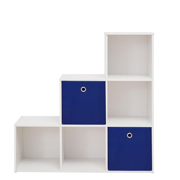 Tiddal Home Royal 3-2-1 Cube Organizer in White and Blue, , large