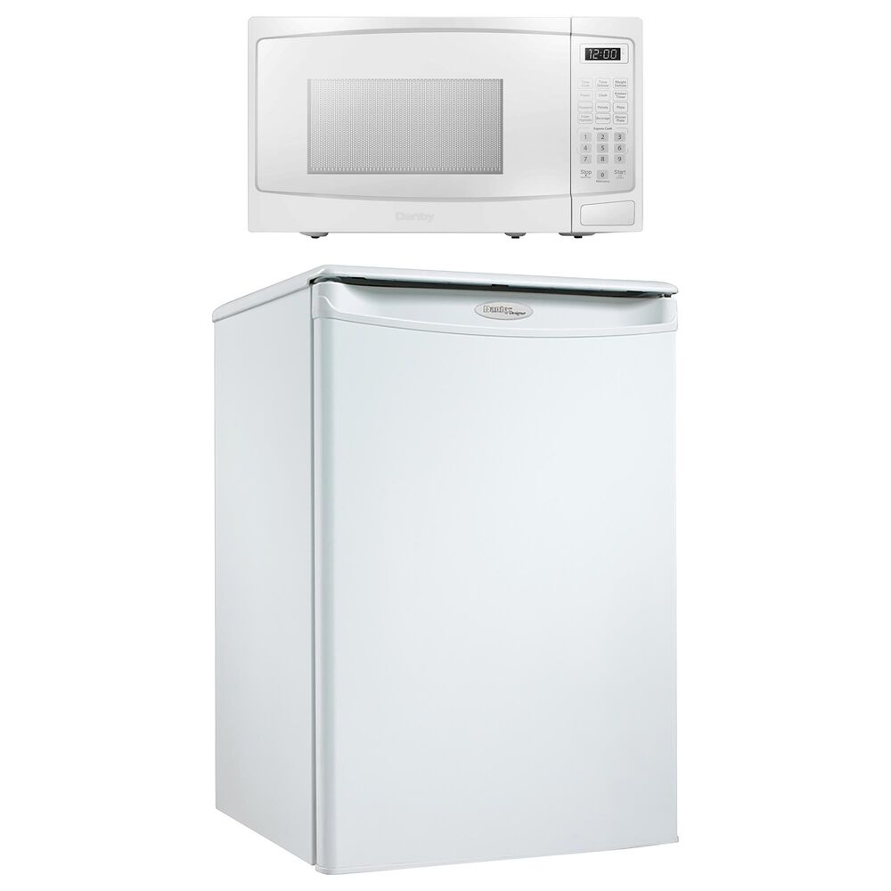 Danby 2-Piece Kitchen Package with 2.6 Cu. Ft. Compact Refrigerator and Microwave in White, , large