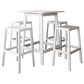 CorLiving Miramar 5-Piece Patio Pub Table Set in White, , large